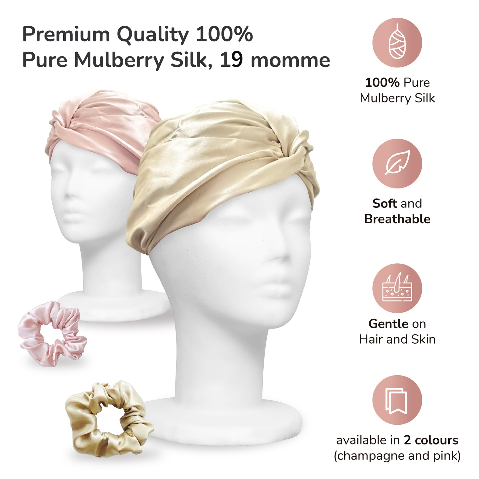 [Gift Set] Luxurios Mulberry Silk Bonnet